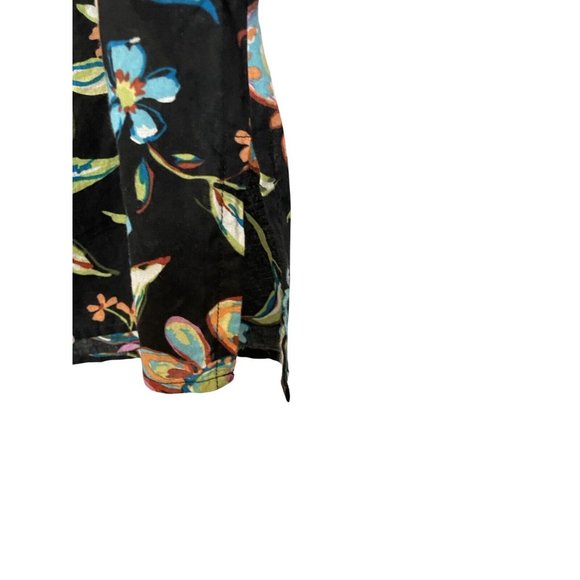 Scott Taylor Womens Top Floral 3/4 Sleeve Button Up Shirt Tropical Colorful - Picture 4 of 11